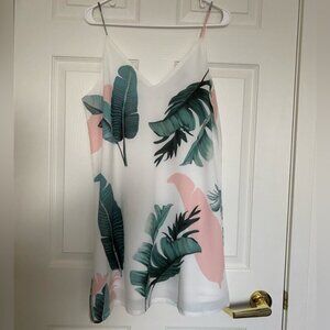 SHEIN leaf pattern dress